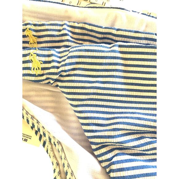 RALPH LAUREN Women's Blue & White Nautical Striped Hipster Swim Bottom XS - Picture 2 of 3